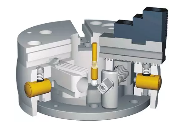 SCHUNK雄克剎車盤產(chǎn)品主要是種類繁多，已一個年產(chǎn)1000W片的企業(yè)，通常剎車盤型號在上千種。每次加工不同產(chǎn)品需要進(jìn)行卡爪的換爪。